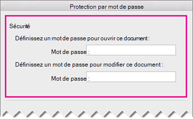 Panneau de réinitialisation de mot de passe