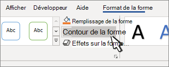 Bouton Contour de forme