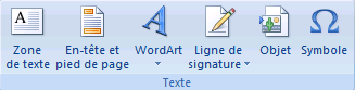 Image du ruban Excel