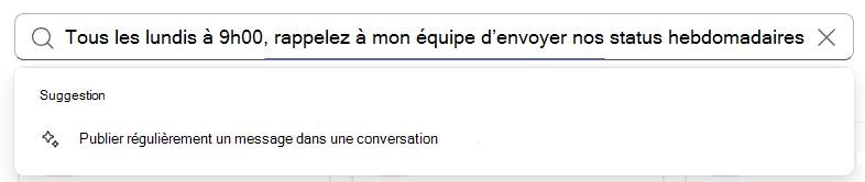 Suggestion d’IA dans la zone de recherche
