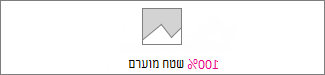 תרשים שטח מוערם 100 אחוזים
