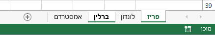התבצעה לחיצה על הלשוניות 'פריס' ו'ברלין'.