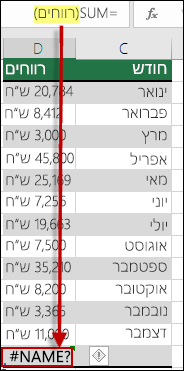 #NAME? שגיאה