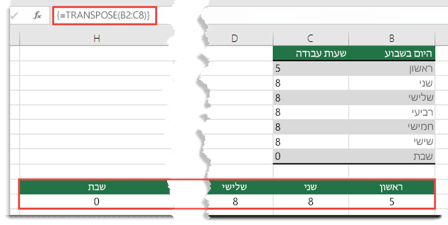 שגיאת ‎#VALUE!‎ נפתרת בעת הקשה על Ctrl+Alt+Enter