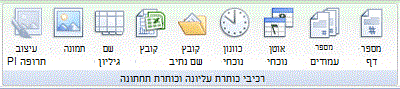 תמונת רצועת הכלים של Excel