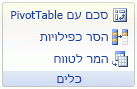 תמונת רצועת הכלים של Excel