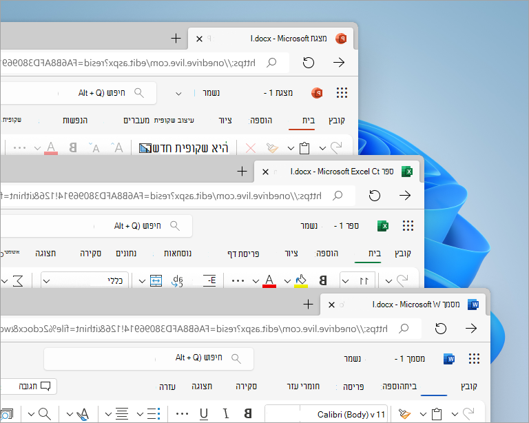 רענון אינטרנט של Office W11