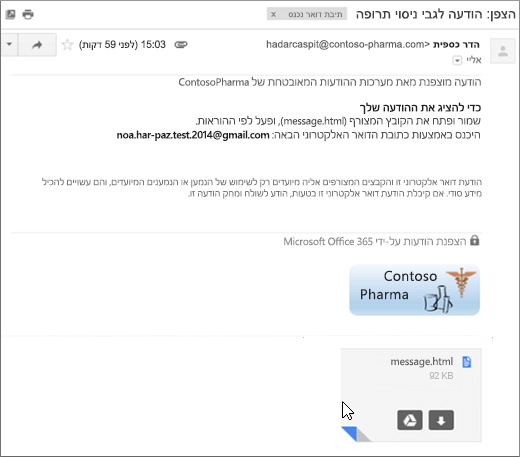 פתח את הקובץ המצורף message.html