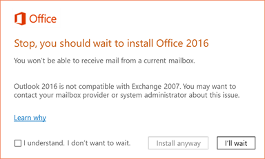 שגיאה: עצור, עליך להמתין כדי להתקין את Office 2016