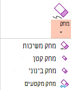 PowerPoint for Office 2019 כולל ארבעה מחקים עבור דיו דיגיטלי.