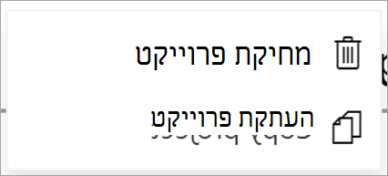 הצגת הקבצים של Project