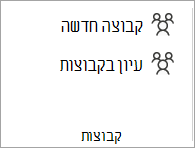 ברצועת הכלים, בחר עיון בקבוצות