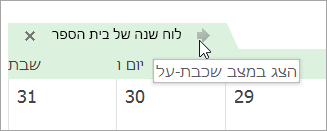 לחץ על החץ 'הצג במצב שכבת-על'