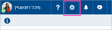 צילום מסך של לחצן 'הגדרות'.