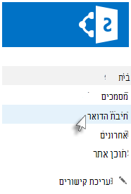תיבת דואר בהפעלה המהירה