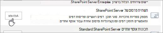 הפעל את התכונה 'תשתית פרסום'