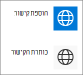 תצוגה קומפקטית של קישורים מהירים