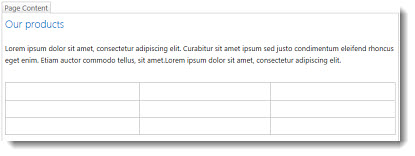 טבלה באתר אינטרנט של SharePoint Online