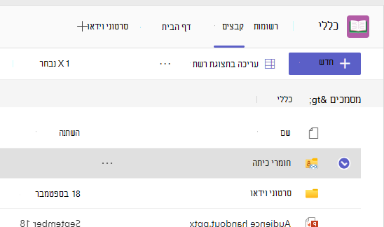 חומרי כיתה