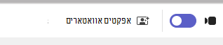 צילום מסך של אפקטים ואוואטארים.