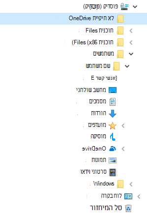תצוגת סייר הקבצים