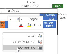 טווח תאריכים