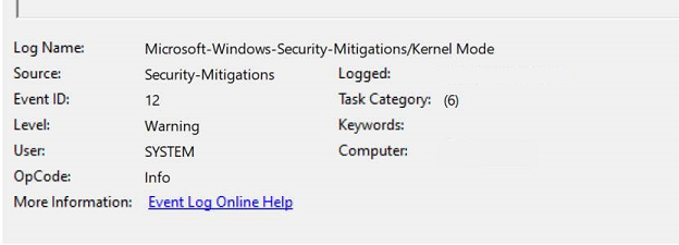 Microsoft-Windows-אבטחה-צמצום/מצב ליבה