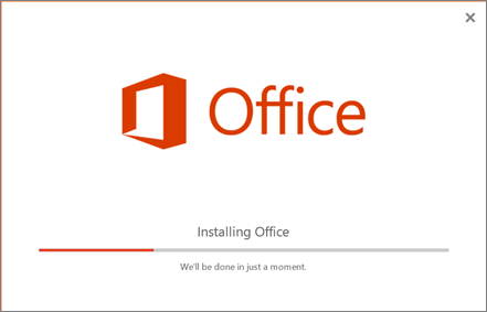 המתקין של Office נראה כמו ההתקנה של Office, אך התקנת Office Skype for Business.