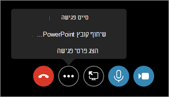 הפקודה 'סיים פגישה'