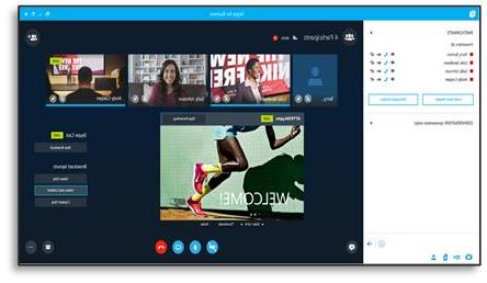 דף שידור אירוע ב- SkypeCast עבור צוות אירוע