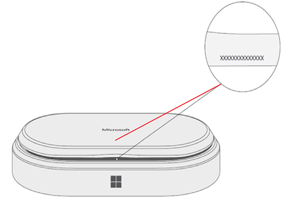 רמקול USB-C מודרני של Microsoft עם מספר סידורי