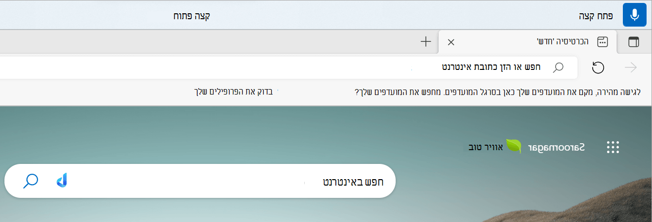 ממשק המשתמש לגישה קולית נמצא