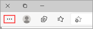 תמונה המציגה את התפריט 'הגדרות ועוד' ב- Microsoft Edge.