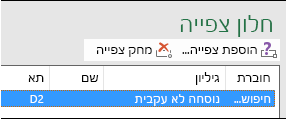מחק צפייה