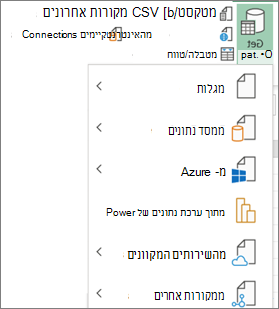 ייבוא פקודות בממשק המשתמש