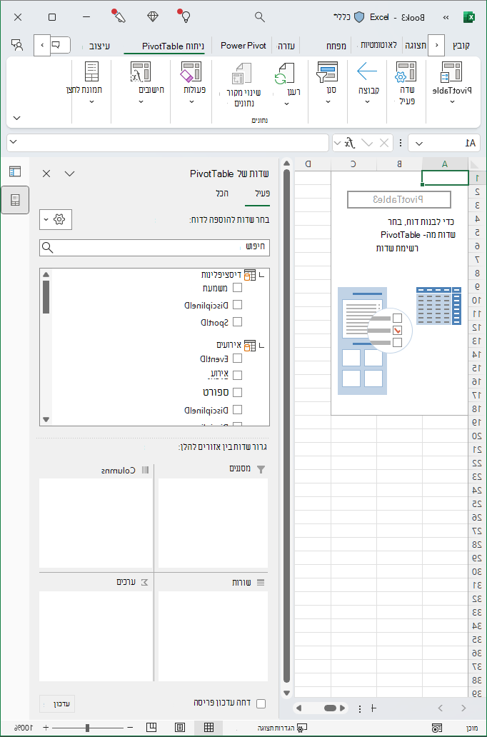 Pivot Table ריק