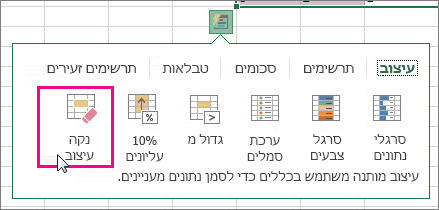האפשרות 'נקה'