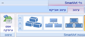 כלי SmartArt - איפוס