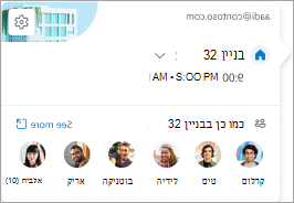 צילום מסך של כרטיס יומי שמציג מי עוד עובד במיקום זה