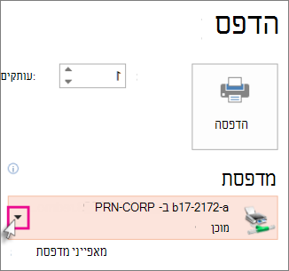 בחר מדפסת