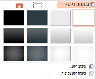 סגנונות רקע של PowerPoint