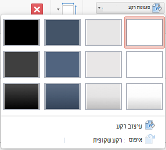 תפריט 'סגנון רקע' של PowerPoint עבור Mac