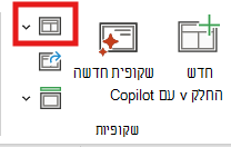 צילום מסך של פריסת שקופית.
