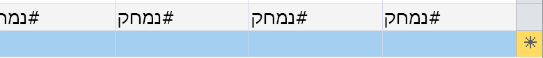 שורה שמציגה שדות המציינים ‘נמחק‘