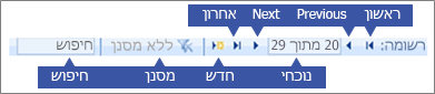 לחצני החצים של