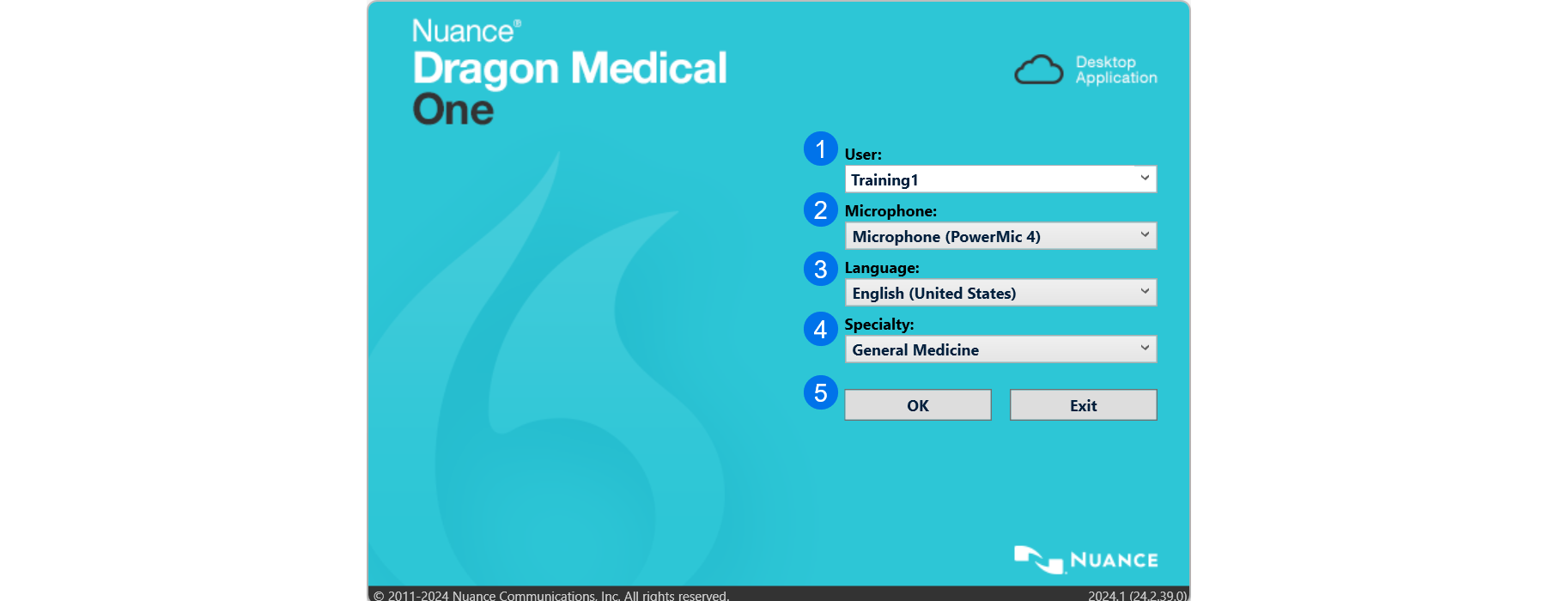 Dragon Medical One login screen