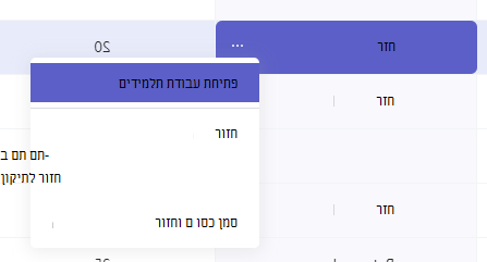 עבודה שהוחזרה