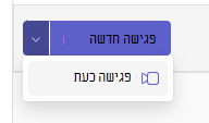לחצן 'פגישה מיידית'