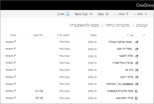 צילום מסך של מחברת פתוחה.