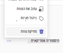 מחיקת צוות